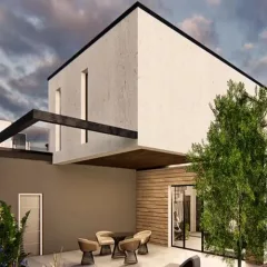 maison moderne en bloc de polystyrène