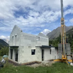 Maison-passive-étage-bloc-en-polystyrène